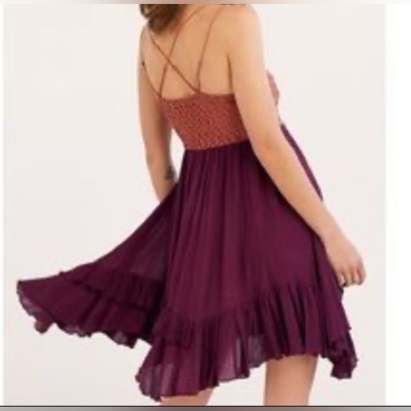 Free People Adella dress copper combo size Small this dress is like new - Picture 6 of 15